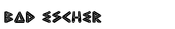 Bad Escher font preview